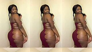 Darkchocolatebarbie's Huge Ebony Ass Shaking Tease Compilation Vol 2