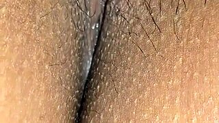 Latina milf housewife decides panties on or off before close-up wet pussy creampie finish