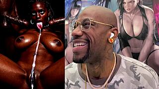 hey check this tight teen bathing her bald pussy licked by ebony slut oozing cum into gooner mouth