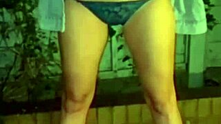 damn this horny milf sneaks into a stranger's garden for risky outdoor sex with her husband