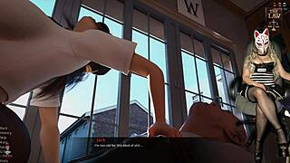 HIJAB MILF Prison Guard Without Panties Teases Big Tits Office!