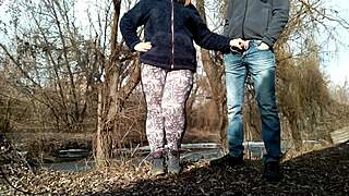 i can't get over my curvy stepmom peeing outdoors with me