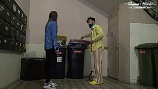 behind the scenes lili charmelle bent over for homeless guy's big cock