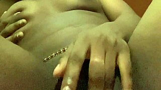 late night she fingers her dripping wet tight pussy till clothes rip