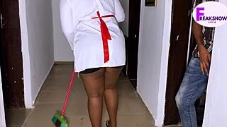 big ass ebony maid caught riding boss stepson's monster cock wanna watch?