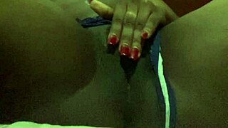 late night she fingers her dripping wet tight pussy till clothes rip