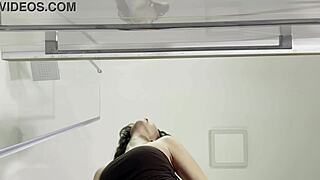 hot milf bathroom no bra drops panties flashes pussy n ass 😈💦