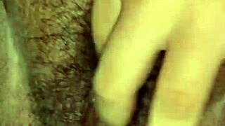 Teasing Glimpse Of Her Thick Bushy Pussy Up Close
