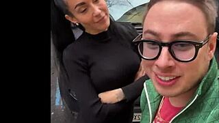 Silvia Preslar gives Max Felicitas epic deepthroat blowjob in car then bends for doggystyle pounding! 🍆💦🚗