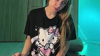 Squirting Teen Takes Anal Plug Bent Over Doggystyle Orgasm!