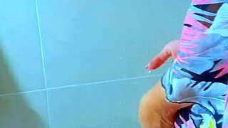 check out this brazilian beauty's wet thong clinging to her ass in steamy shower