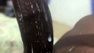 huge thick black monster cock bodybuilder oils up and creams throat toy in dorm sneak peek.