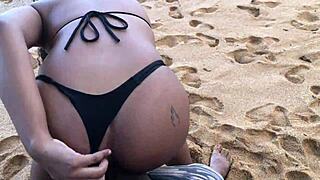 From Beach Talk To Fucking Gorgeous Brunette