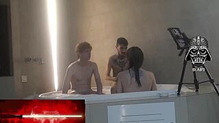 Threesome Nerd Goddesses Worship Monster Cocks Barefoot!