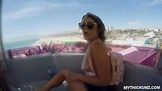 Thick Oily Maria Rides Stranger's Big White Cock Wild