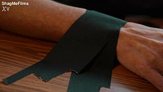 Fit Milf's Shaved Pussy Punished with Hot Wax Dripping in BDSM Masturbation