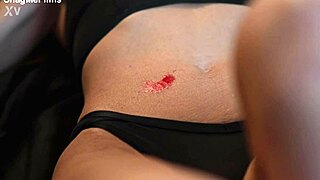 Fit Milf's Shaved Pussy Punished with Hot Wax Dripping in BDSM Masturbation