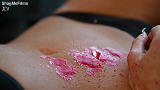 Fit Milf's Shaved Pussy Punished with Hot Wax Dripping in BDSM Masturbation