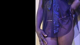 Curious ebony babe craves thug's rough street pounding?