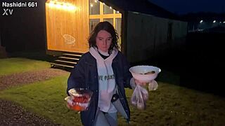 damn this skinny babe with juicy tits takes monster cock deep in hardcore sauna doggystyle and cowgirl