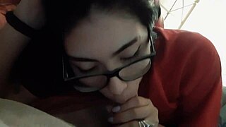 I Crave Feeling This Hard Cock Deep In My Brunette Mouth With Glasses On