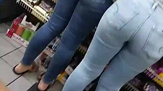 two mexican 20yo store bootys makin me cum so hard!! wet tits everywhere