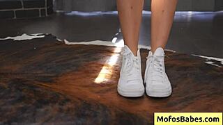 😘 Sexy brunette Cami Strella flashes huge natural tits outdoors for Charles Dera park fuck