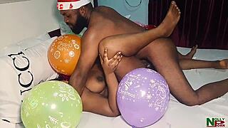 Big Black Cock Ravages Ebony Milf's Huge Tits in Calabar Holiday Fuck Fest