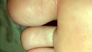 my girlfriend's soft soles get licked and sucked by my hungry tongue