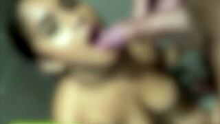 big tits latina gulps pee and deepthroats monster cock pov 😛💦