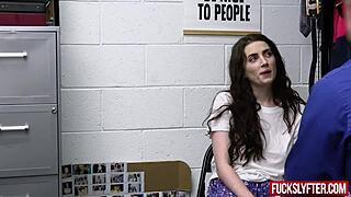 aria carson sneaks a peek at that skimpy bikini before big cock tempts her curves