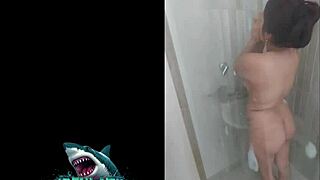 curvy latina neighbor reveals sexual skills in steamy shower fuck