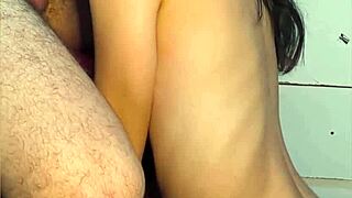 Petite Tattooed Babe Teases with Amateur Blowjob Facial Cumshot