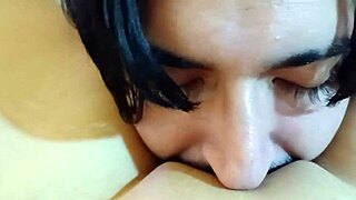 Eddie queens moans wildly from my intense pov oral licking her fat pussy till shaking.