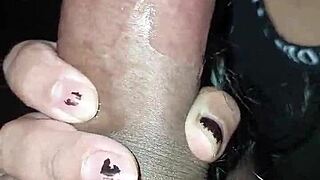 Deepthroat huge cock then swallow every creamy drop in submissive bliss