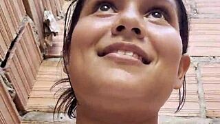 Colombian Slut Fucked Risky Public Walks Street Dripping Cum