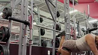 Bobbi Jo POPPIN Cherrys in Ebony Outdoor WORKOUT with Big Ass Tattoo