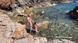 Sexy Blonde Ass Fucked Beach Lagoon