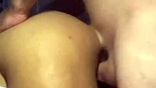 watching this horny wife moan in closeup doggy as cumshot floods her bent-over pussy