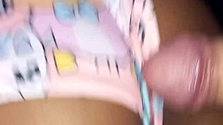 Alice in new pajamas gets her wet pussy teased while watching a movie