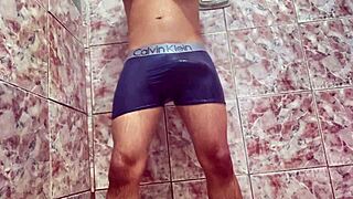 Novinho Reveals Huge Cock Under Underwear! Delicious Hardcore Tease