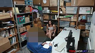 Shoplifting Teen Sucks and Fucks to Escape Charges