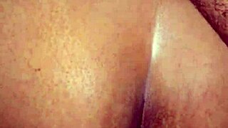 curvy black ass bent over takes thick cock closeup