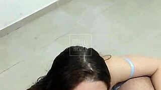 Wife greets returning husband with her sloppiest deep blowjob ever