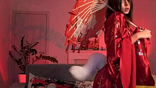 Japanese kitsune films solo cosplay porn BTS
