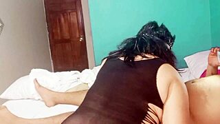 mature milf chubby neighbor gets deepthroat blowjob creampie and squirting pussy gaping