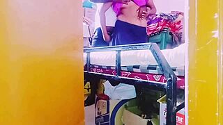 desi housewife tempts storekeeper with dirty telugu whispers during sneaky fuck