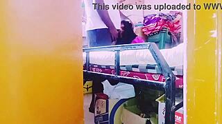 desi housewife tempts storekeeper with dirty telugu whispers during sneaky fuck