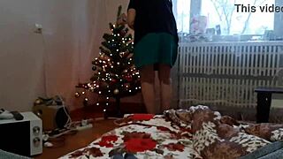 Stepsister Decorates Tree While I Risky Masturbate on Christmas Eve