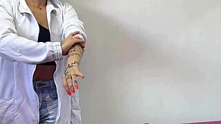 married masseuse gets aroused for sensual hand rub